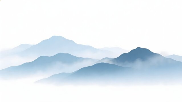 Mountain landscape with mist