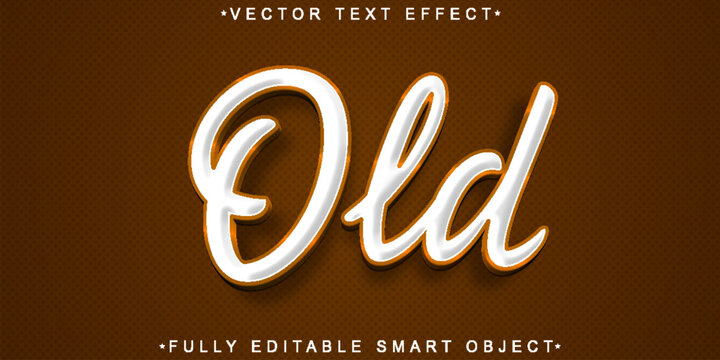  Old Aged Vintage Typography Style Vector Fully Editable Smart Object Text Effect