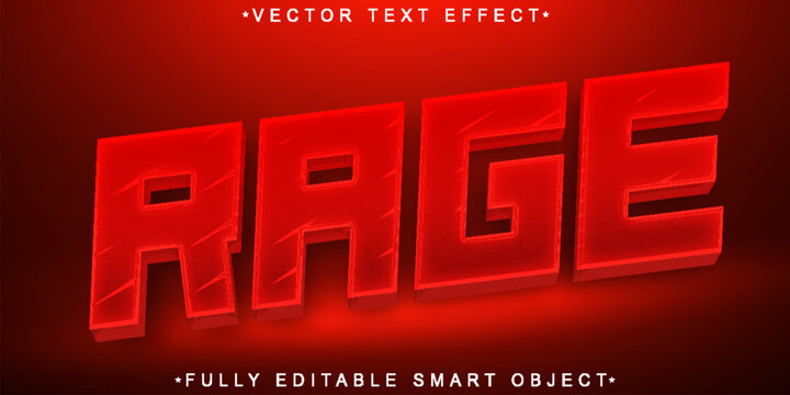  Rage Aggressive Grunge Typography Style Vector Fully Editable Smart Object Text Effect