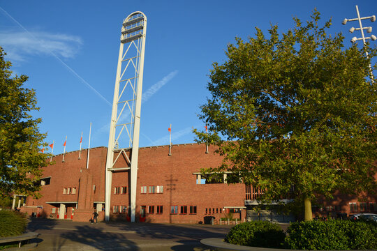 AMSTERDAM NETHERLAND:The Amsterdam Olympic Cauldron of Games of the IX Olympiad  beside the Olympic Stadium was built as the main stadium for the 1928 Summer Olympics
