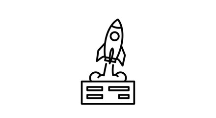Fototapeta premium Abstract background with a surfboard vector illustration featuring rocket technology and business icon design elements for space equipment