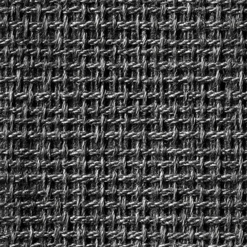Seamless black and white texture of reinforced ripstop canvas grid.