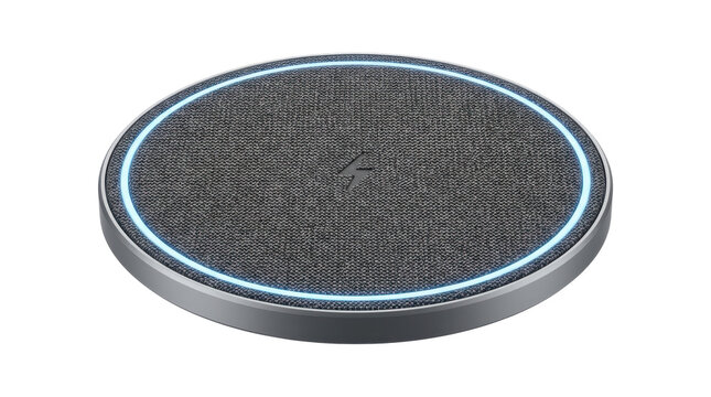 Wireless Charger: A sleek, modern wireless charger, featuring a clean design and advanced technology.