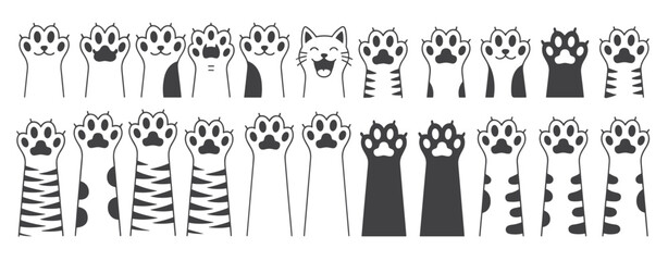 Cat Paws and Legs in Various Patterns and Colors Keywords: cat, paws, legs, animal, pet, feline © Nishan