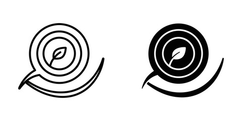 two snail shells spiral pattern flat design vector illustration © SujonStock