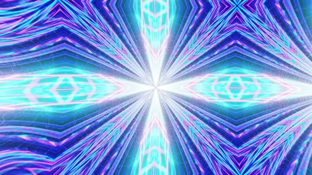 Abstract Neon Kaleidoscopic Mandalas: A Fascinating Geometric Mosaic Featuring Ornamental Patterns and Hypnotic Symmetrical Background Visuals
