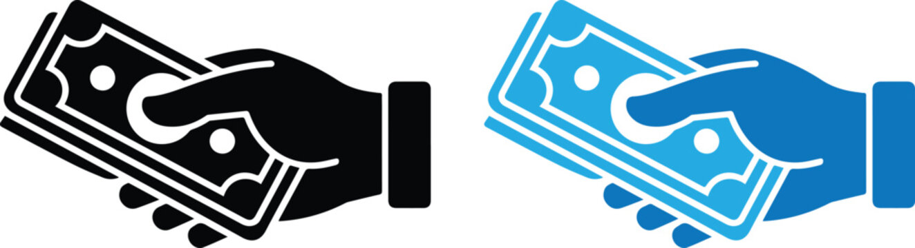 Cash Payment Method Icon set