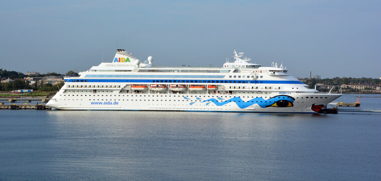 TALLINN ESTONIA: AIDAdiva is a cruise ship operated by the German cruise line AIDA Cruises. The ship was built at Meyer Werft in Papenburg, Germany.