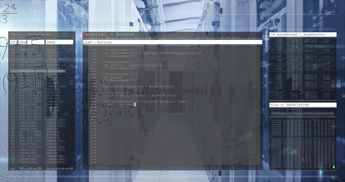 Digital animation video showcases math problems solved with computer script on a green background.