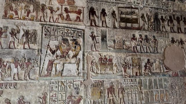 A view from the Tomb of Pahery at the El-Kab Temples near Edfu, Egypt. Pahery served as a governor during the 18th Dynasty.