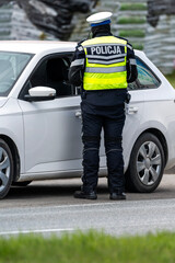 Policja- kontrola drogowa. © Tomasz Warszewski