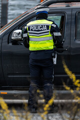 Policja- kontrola drogowa. © Tomasz Warszewski