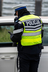 Policja- kontrola drogowa. © Tomasz Warszewski