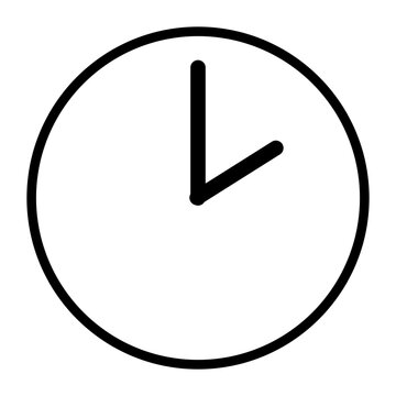 Flat clock icon for graphic design, logo, web site, social media, mobile app, illustration ; o'clock 02.00	

