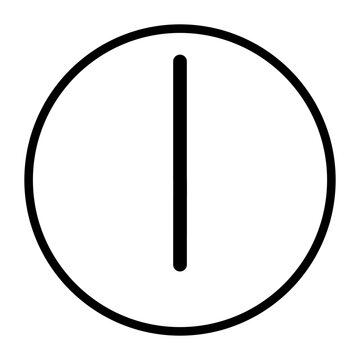 Flat clock icon for graphic design, logo, web site, social media, mobile app, illustration ; o'clock 06.00	
