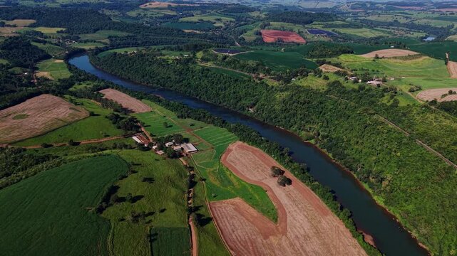aerial view of the montain