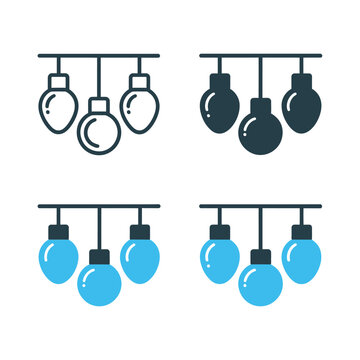 Track lighting icons set, ceiling fixture collection, stage decor poster, showroom installation event branding, interior design expo, vector illustration elements