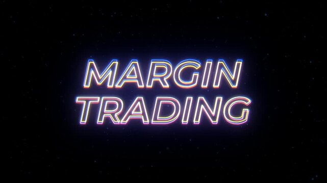  Margin Trading Neon Sign Text with Classic Retro Theme