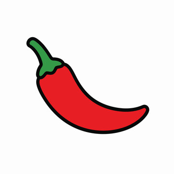 simple red chili vector image