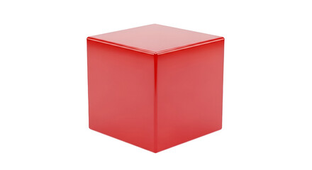 Fototapeta premium A vibrant red cube made from interlocking blocks