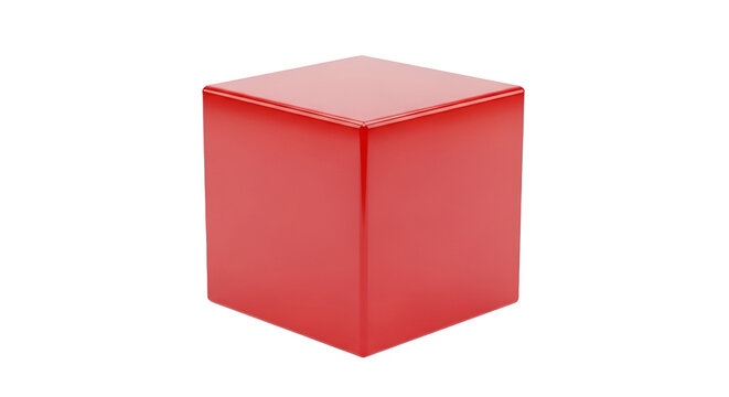 A vibrant red cube made from interlocking blocks