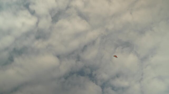 Kite drifting sideways while descending