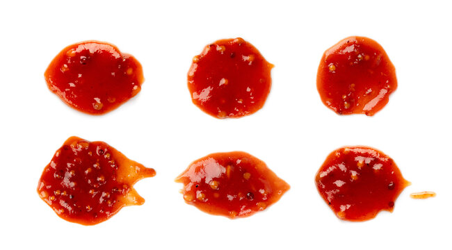 Bbq sauce splash isolated, barbecue ketchup stain