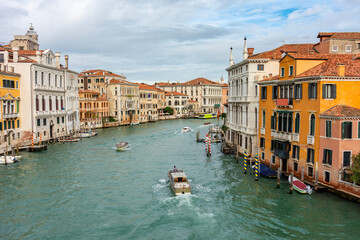 Fototapeta premium Medieval architecture of Grand canal seen from Accademia bridge, Venice, Italy