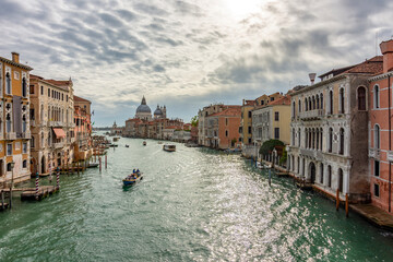 Obraz premium Venice cityscape with Santa Maria della Salute basilica and Grand canal, Italy
