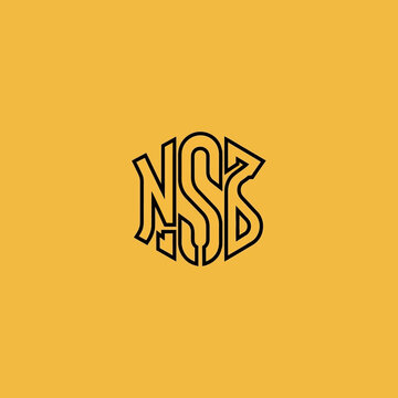 Abstract NSB Monogram Logo Design.