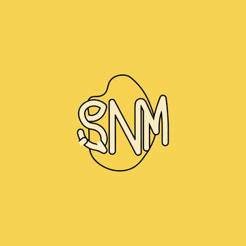 Abstract SNM Letters Logo Design.