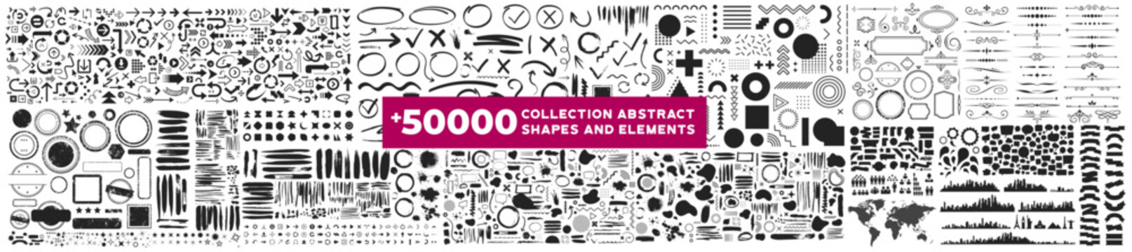 Collection 50000 Vector Abstract Shapes and Elements