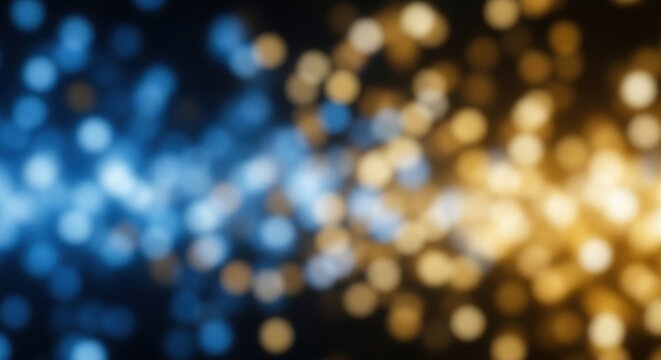 Blurry background with blue and gold lights on black surface texture abstract background blurry ligh