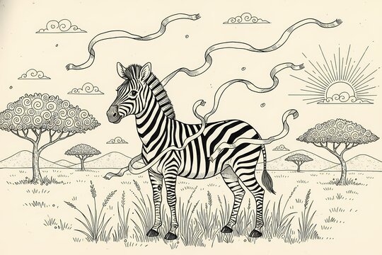 zebra in the grass