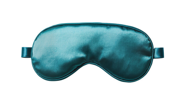 Isolated Teal Silk Sleep Mask for Eye Comfort and Relaxing Evening Rest