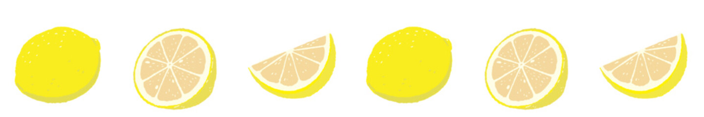 Mint Leaf and Lemon Slice Border © JunKikuchi