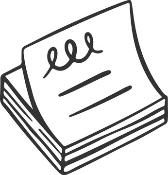 Sticky Notes Doodle Illustration