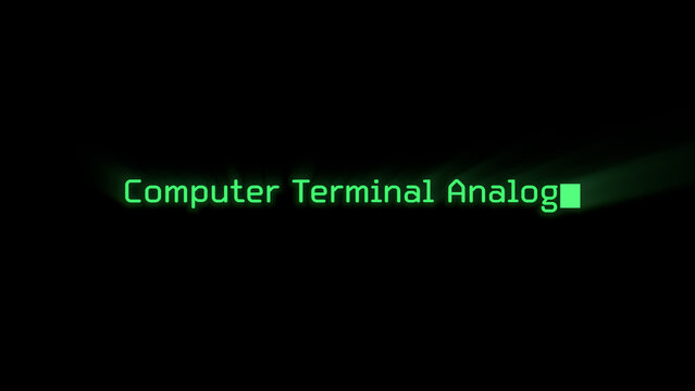 Computer Terminal Analog Text