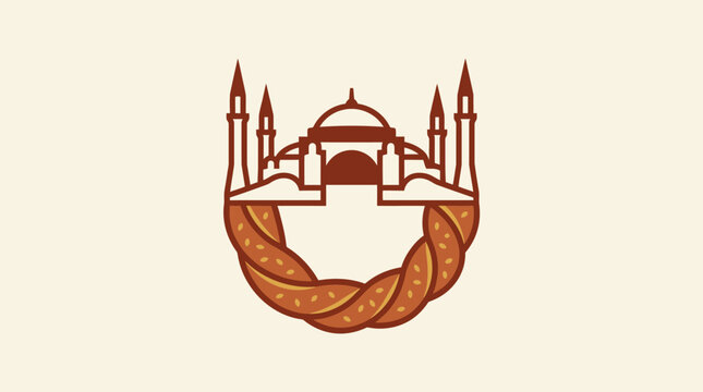 Hagia Sophia and Turkish Simit Icon