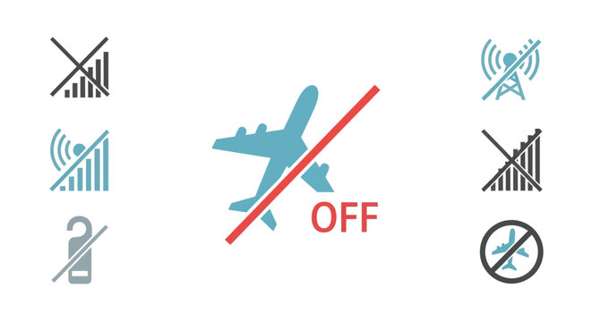 Airplane No Fly Zone Symbol.