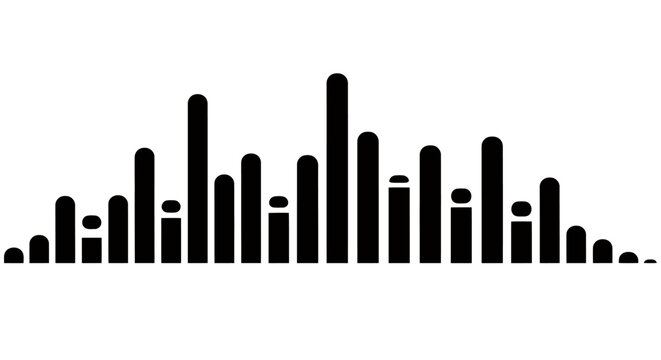 Stylized black skyline silhouette of a modern city.