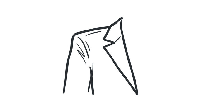 Minimalist Line Art of a Blazer Jacket