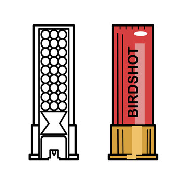 Illustration shotgun gauges ammo birdshot