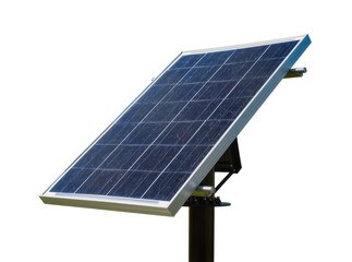 Isolated photovoltaic solar panel on a mounting pole producing clean renewable energy © Ciara