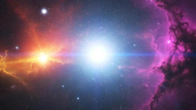 Vibrant Cosmic Nebula Star Formation.