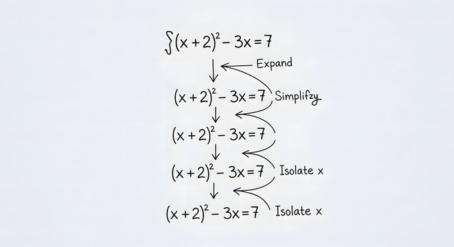 Handwritten mathematical equations and solutions on white paper