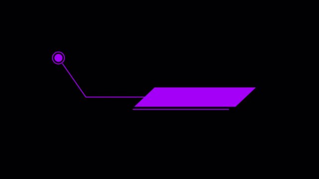 Simple and Modern Lower Third Animation with purple Colors. Video Templates Animation in Alpha Channel. Suitable for Content Creators or Channel