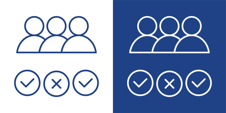Customer Survey Blue And White Icon Style Collection