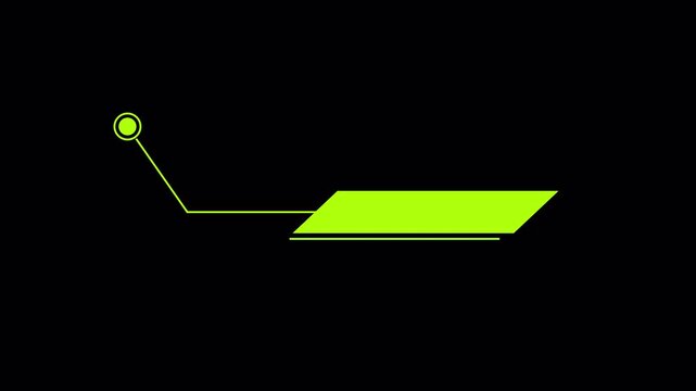 Side Dashes Title. Title box template for video. Lower thirds motion graphic elements with removal transparent  background. For your video components