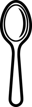 Tablespoon icon for website, thin line icons. vector logo design
